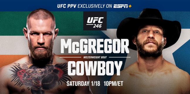 Onde assistir UFC 246: McGregor vs Cowboy