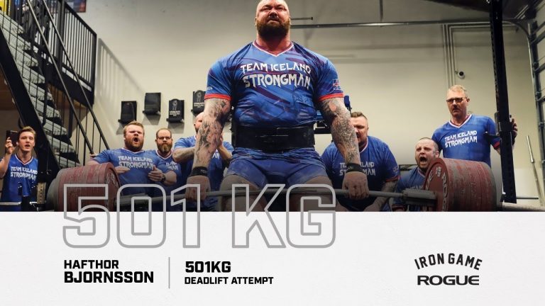 ASSISTA! Hafthor Bjornsson quebra recorde com 501kg no deadlift