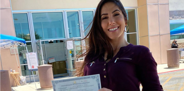 Angelica Teixeira conquista sua cidadania americana