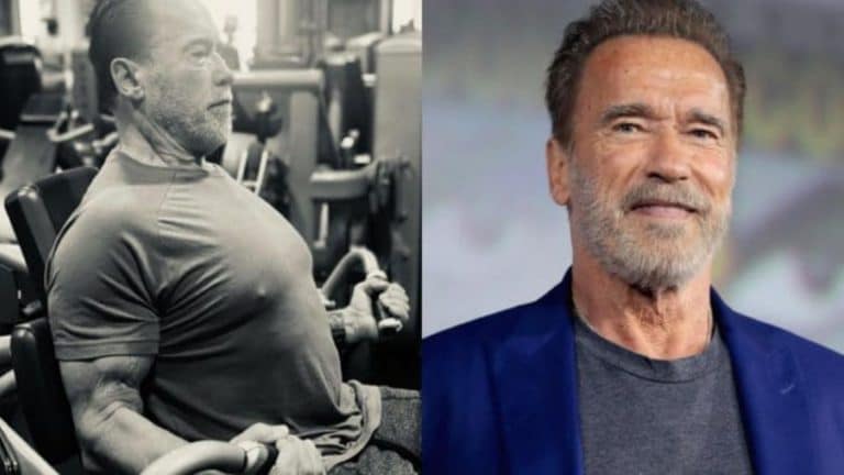 Arnold Schwarzenegger dá um pump sinistro nos braços prestes a completar 75 anos