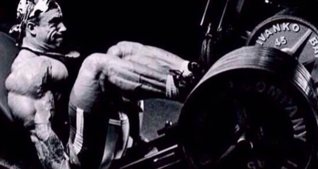 45 deg leg press machine Dorian Yates