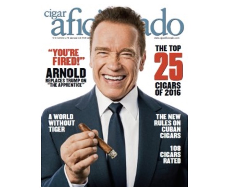 Arnold Schwarzenegger Cigar Aficionado Generation Iron 