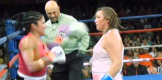 Woman Boxer Punched In Face Generation Iron