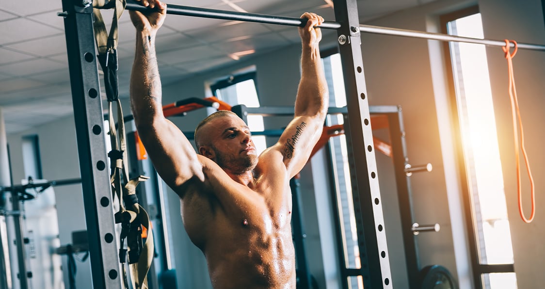 Strong Man Doing L-Sit Pull Ups in Gym, Sports Stock Footage ft. man & gym  - Envato Elements