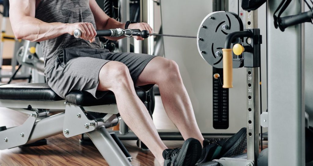 back exercise cable row