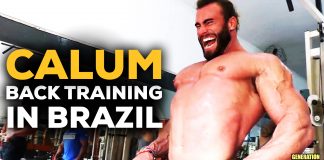 Calum Von Moger Back Training Brazil