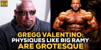 Gregg Valentino Big Ramy and modern physiques are grotesque