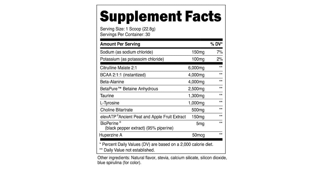 Transparent Labs Stim-Free Pre-Workout Label