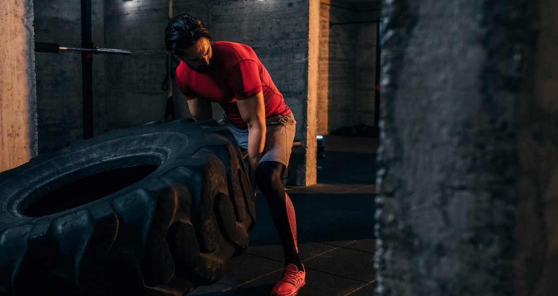 Pushing tires online workout