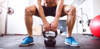 sumo squat with kettlebell