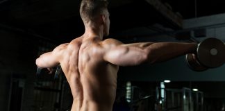 leaning lateral raise for delts