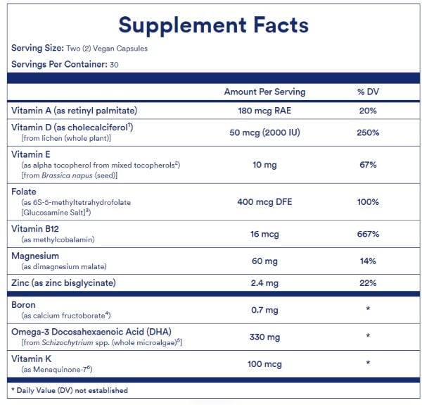 essential multivitamin ingredients