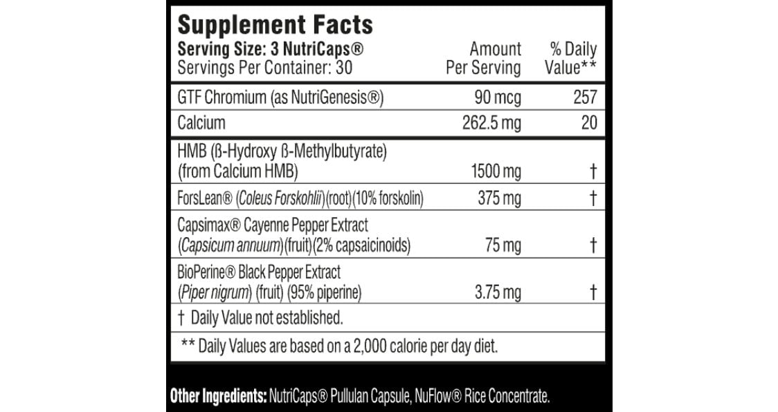 burn lab pro ingredients