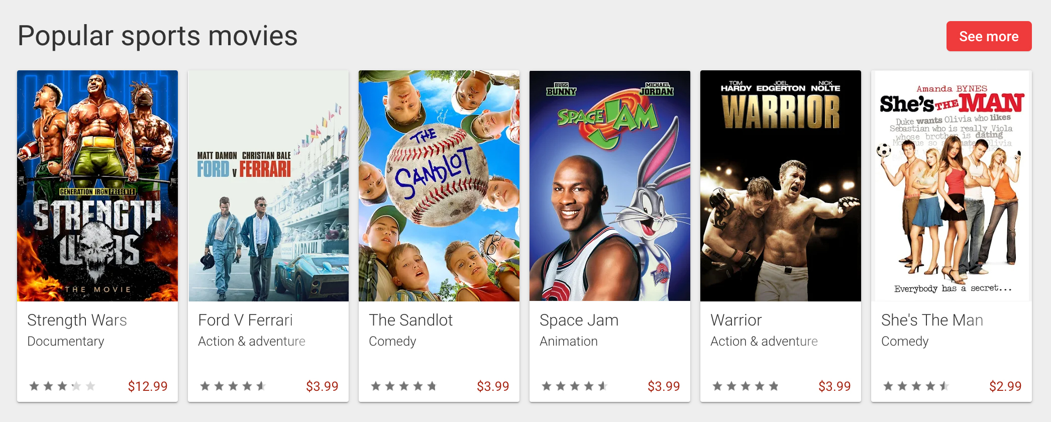 Strength Wars Google Play Number One Sports Film