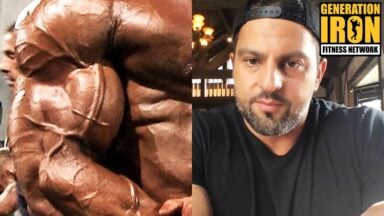 Arash Rahbar bodybuilder pump
