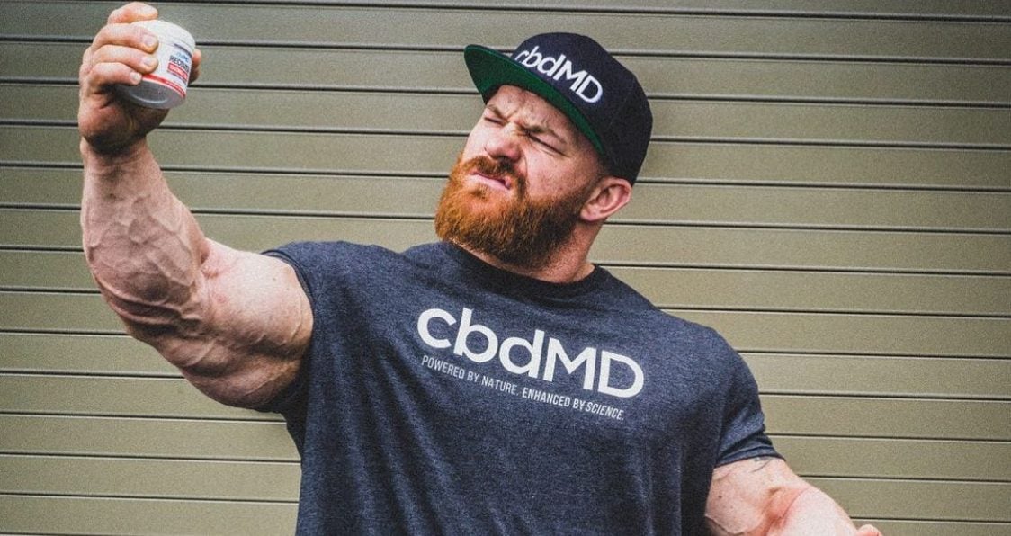 Flex Lewis cbdMD muscle