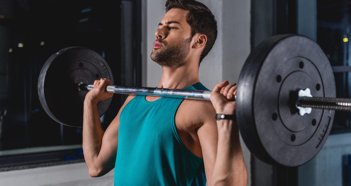 seated barbell press