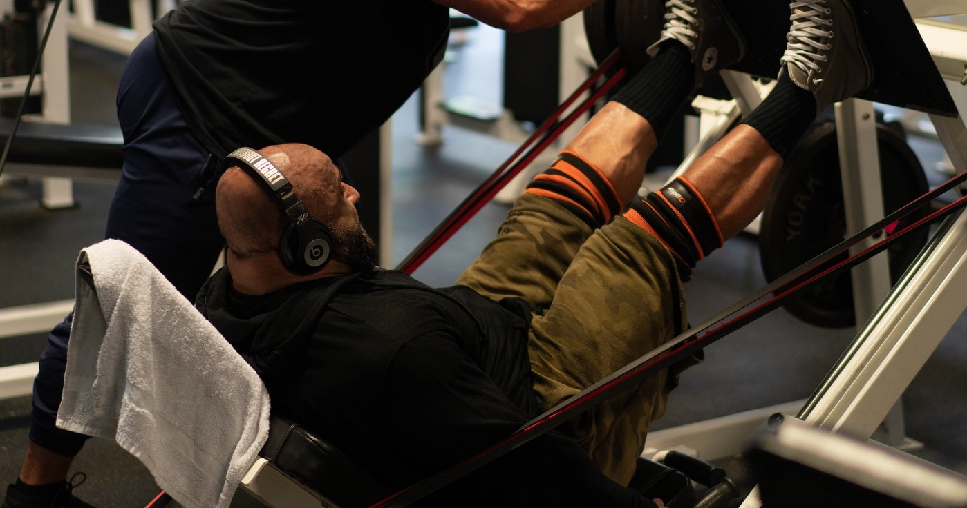 banded leg press