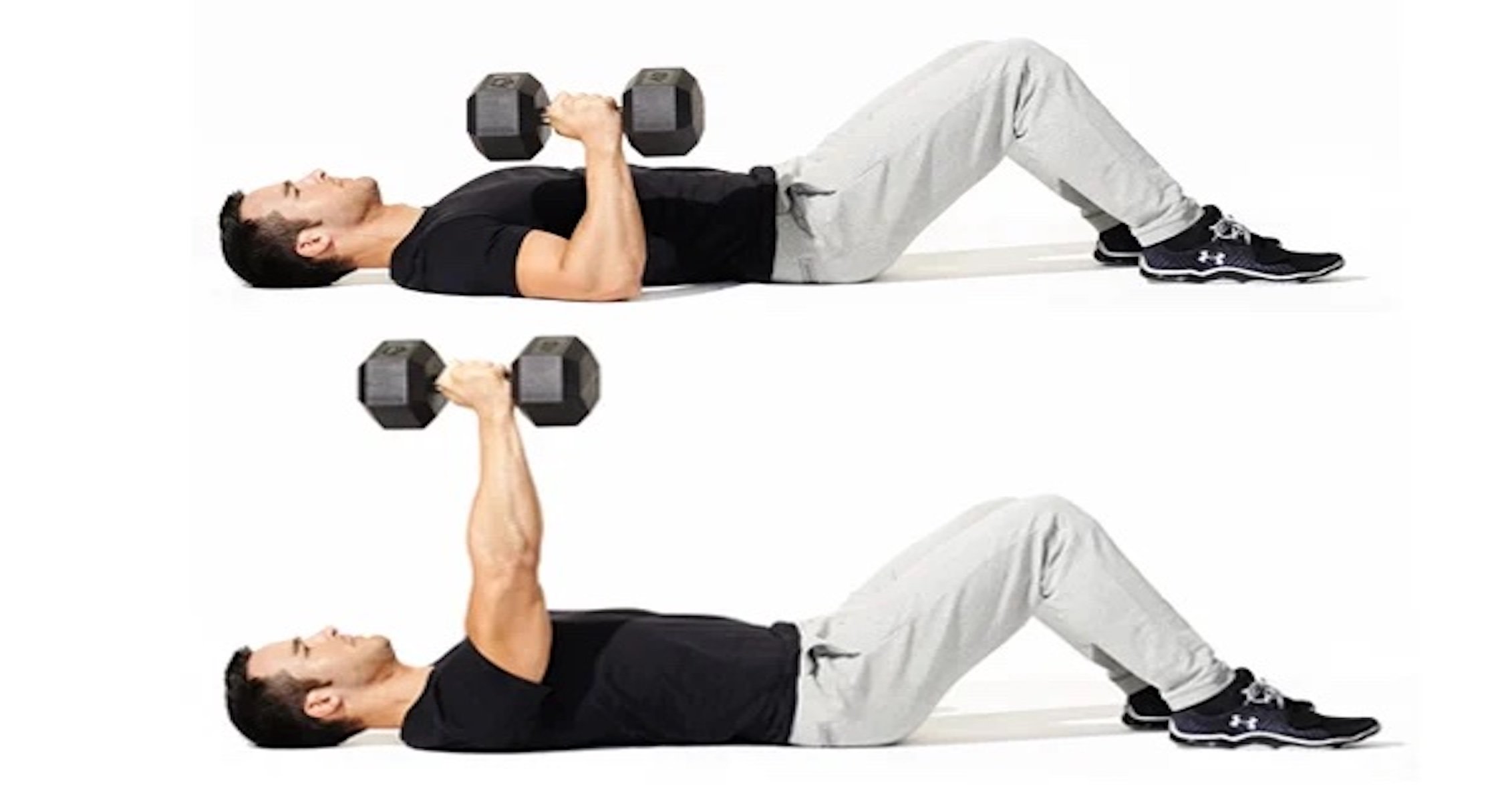 Floor dumbbell deals press