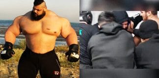 Iranian Hulk Fight Group Of Men