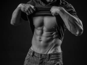 Premium Photo  Young muscular african man shirtless with six pack abs