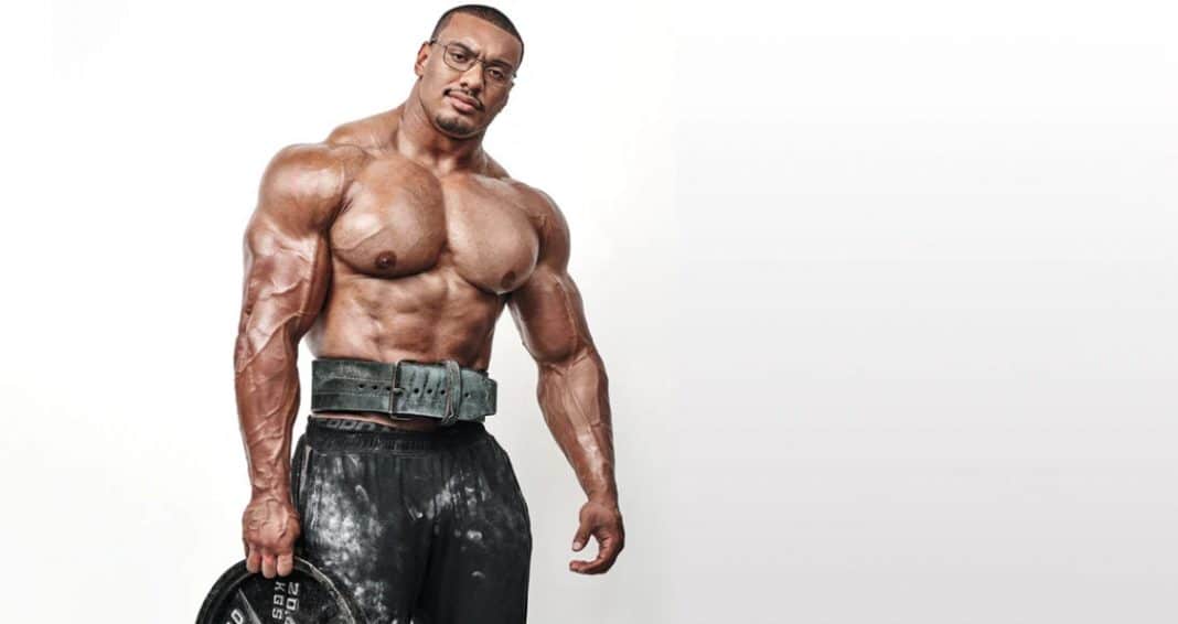 Larry Wheels Shows Off Massive Biceps Crushes Pound Hammer Curls During Training Session