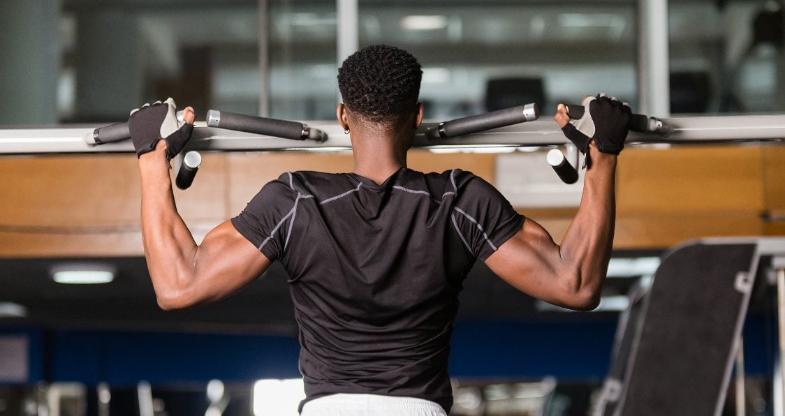 Strong Man Doing L-Sit Pull Ups in Gym, Sports Stock Footage ft. man & gym  - Envato Elements