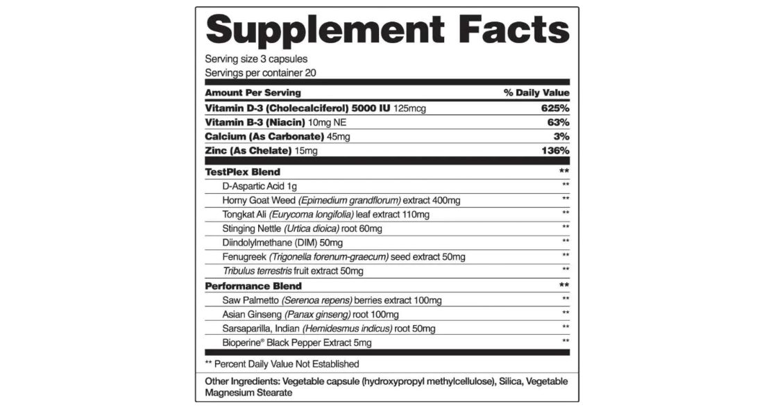 Snap Supplements_Testo Booster_Ingredients