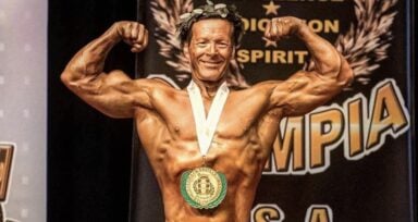 Peter Cichonski trains outside