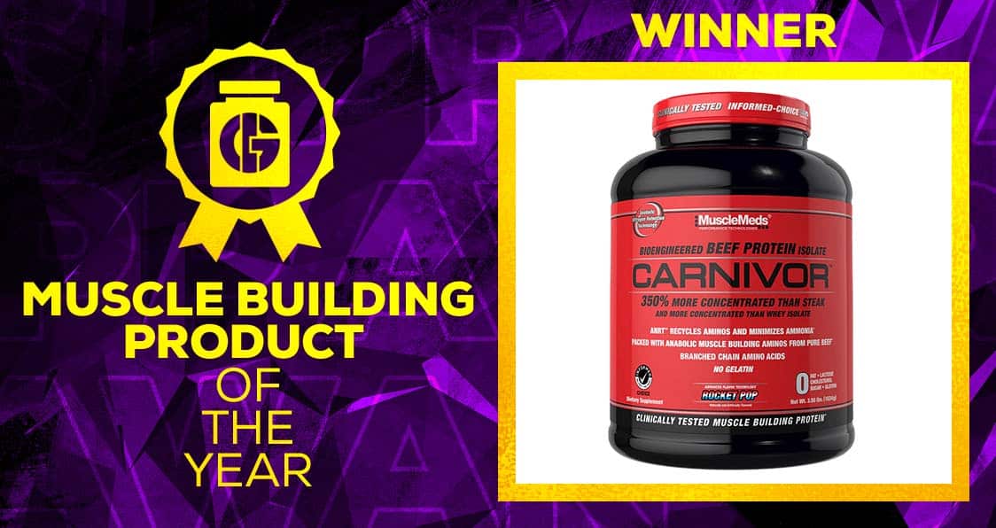 MuscleMeds Carnivor Muscle Building Product Of The Year Generation Iron Supplement Awards 2022