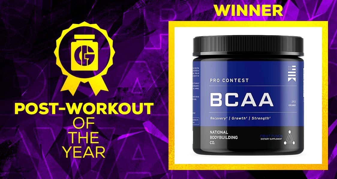 National Bodybuilding Co BCAA post workout of the year Generation Iron supplement awards 2022