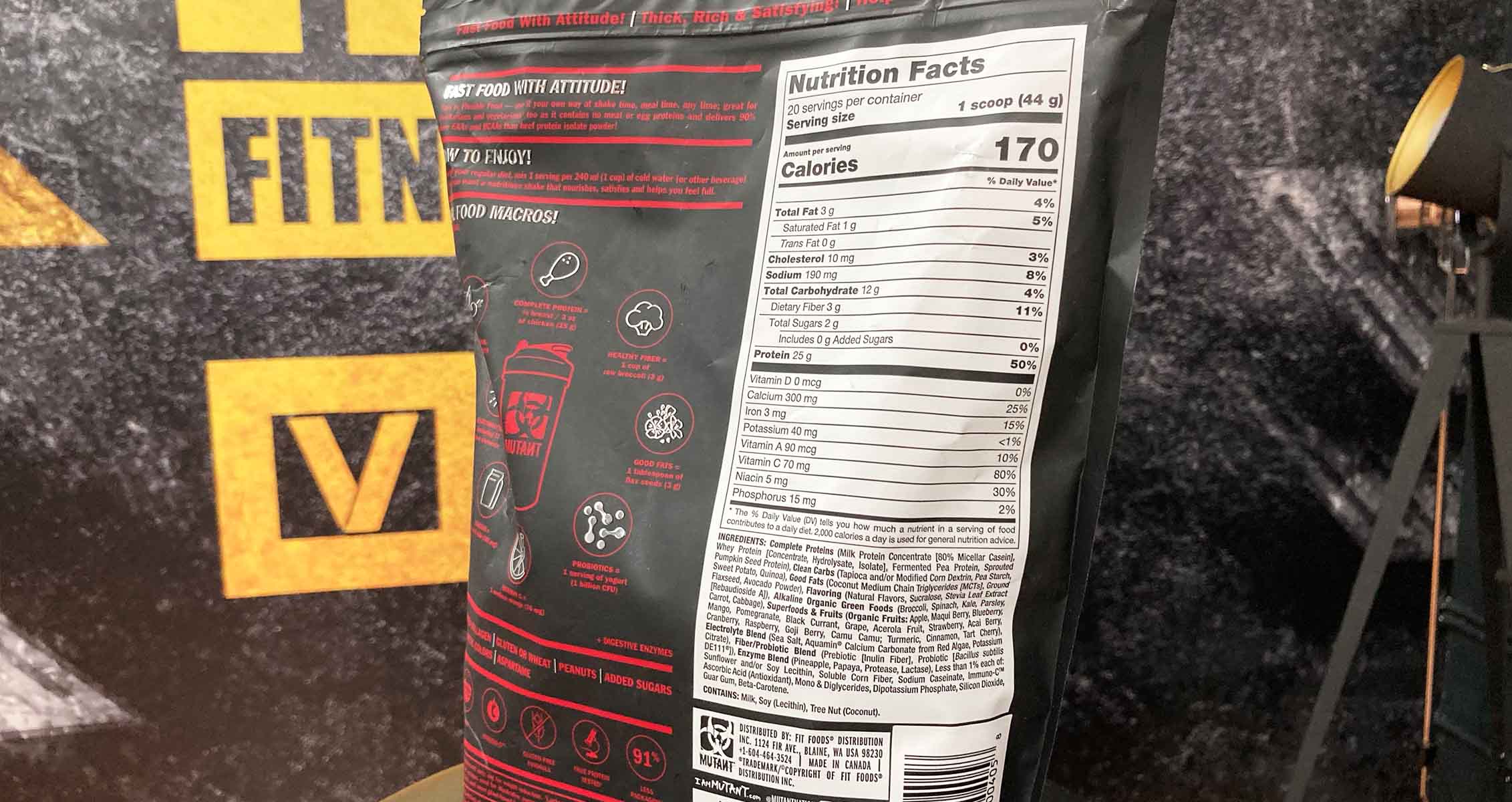 Mutant Flex Food Nutrition Facts