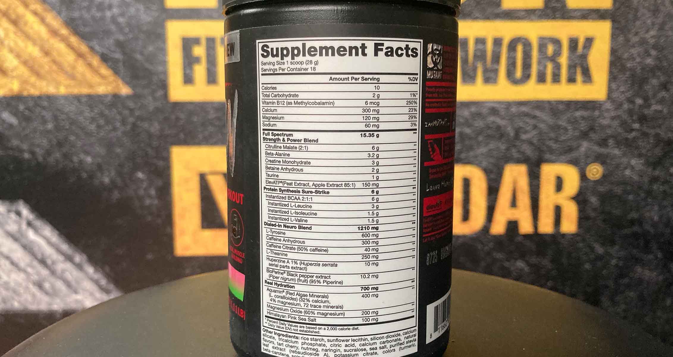 Mutant Madness All-In nutrition facts