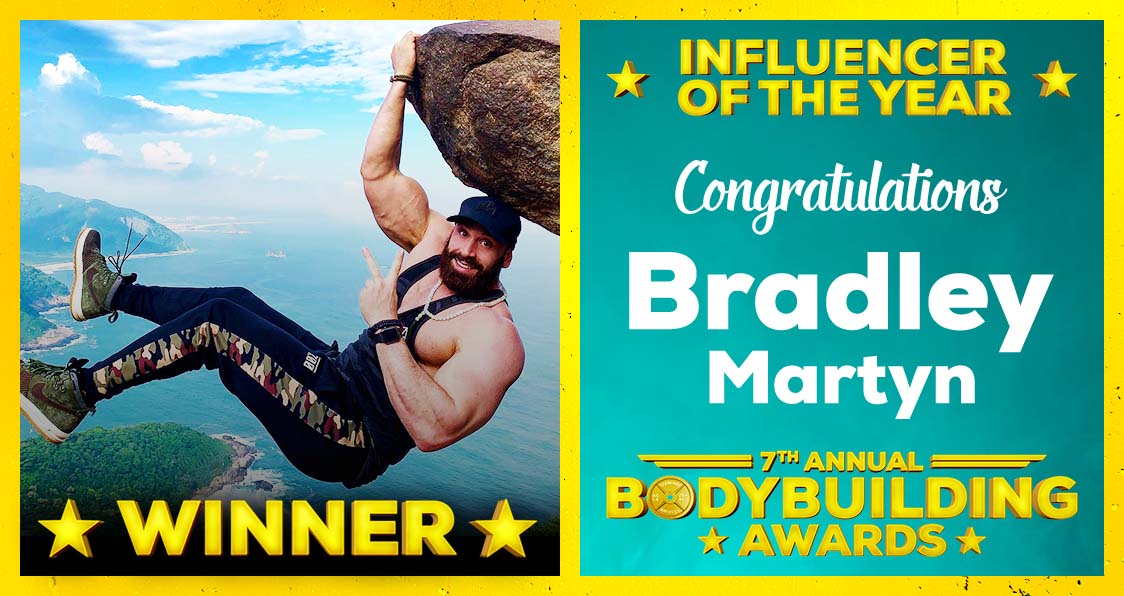 Bradley Martyn Influencer Of The Year Bodybuilding Awards 2022