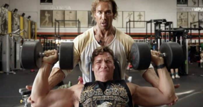 Mike O'Hearn and Joseph Baena shoulder workout