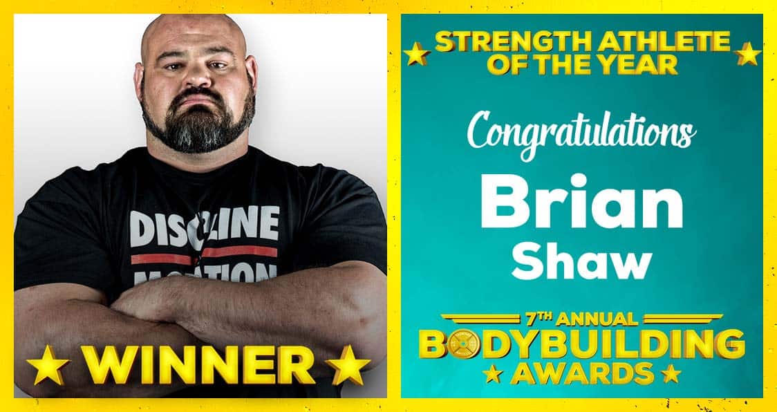 Brian Shaw Best Strength Athlete Bodybuilding Awards 2023