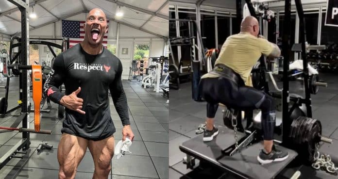 the rock's leg workout