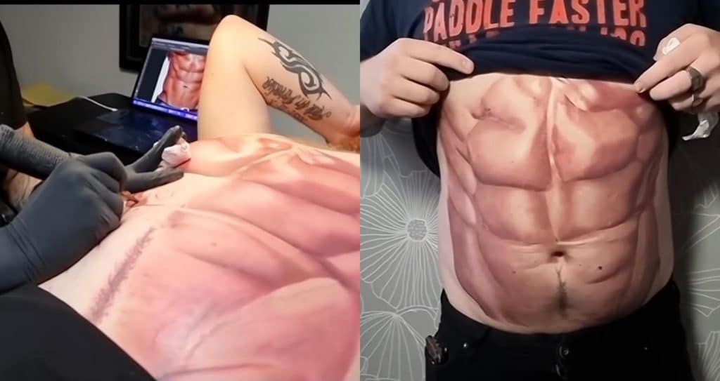 UK Man Gets Abs Tattooed On Stomach To Become 