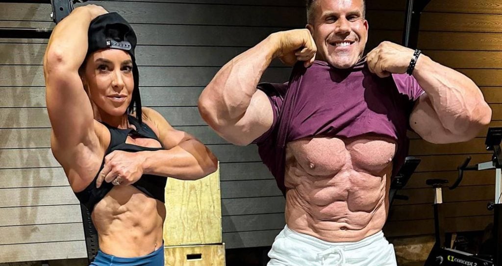 jay cutler and dana linn bailey back workout