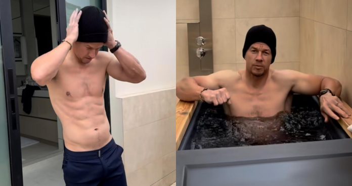Mark Wahlberg gave thanks by hitting a workout and shared his ice bath routine.