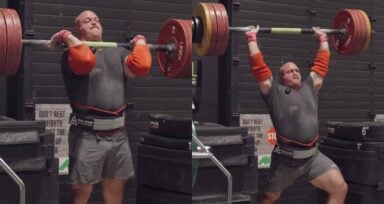 Mitchell Hooper tested his Olympic-style of its ring a recent training session.