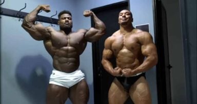 Andrew Jacked led Larry Wheels through an intense Men's Open leg day.