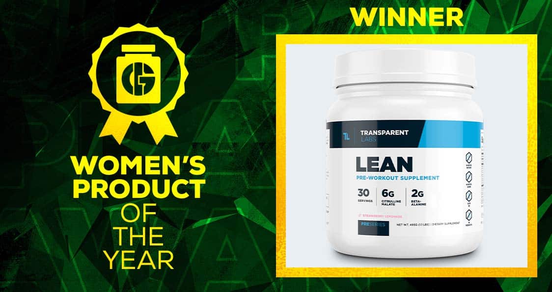 2023 Generation Iron Supplement Awards Women's Product Transparent Labs Lean