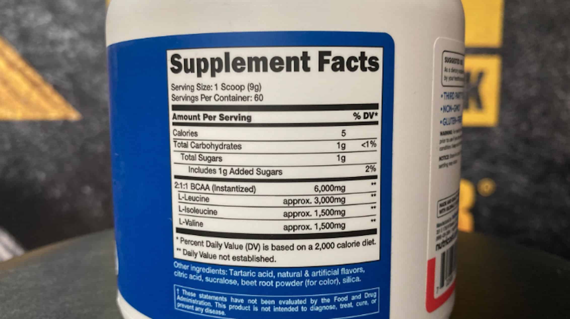 Nutricost BCAA Ingredients