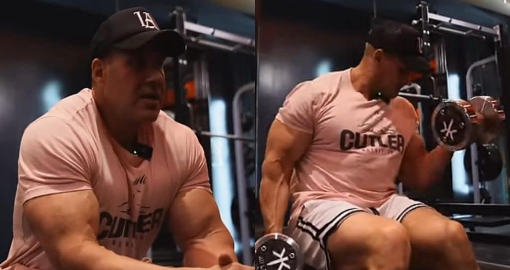 Jay Cutler shared a recent arm workout and talked tips on how to build muscle.