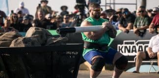 Luke Stoltman (UK) competes at the 2023 SBD World’s Strongest Man in Myrtle Beach, S.C.