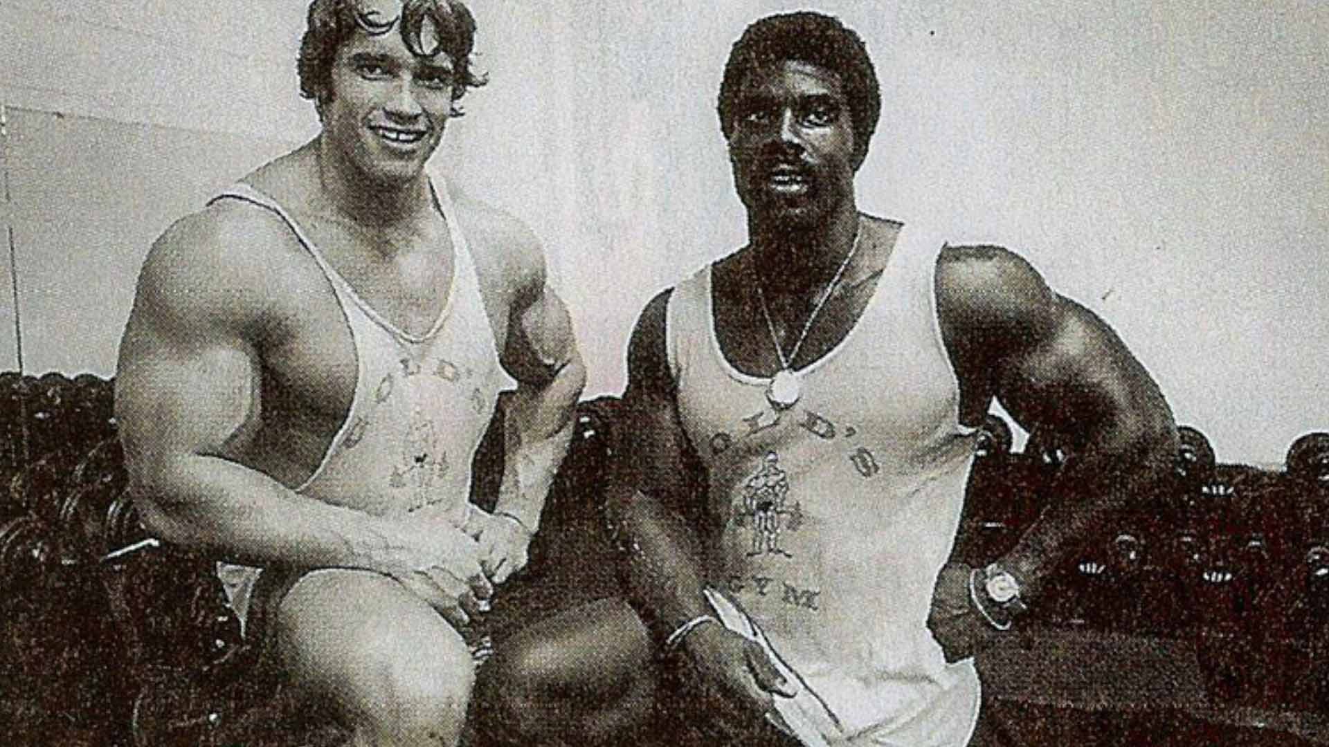 Robby Robinson and Arnold Schwarzenegger