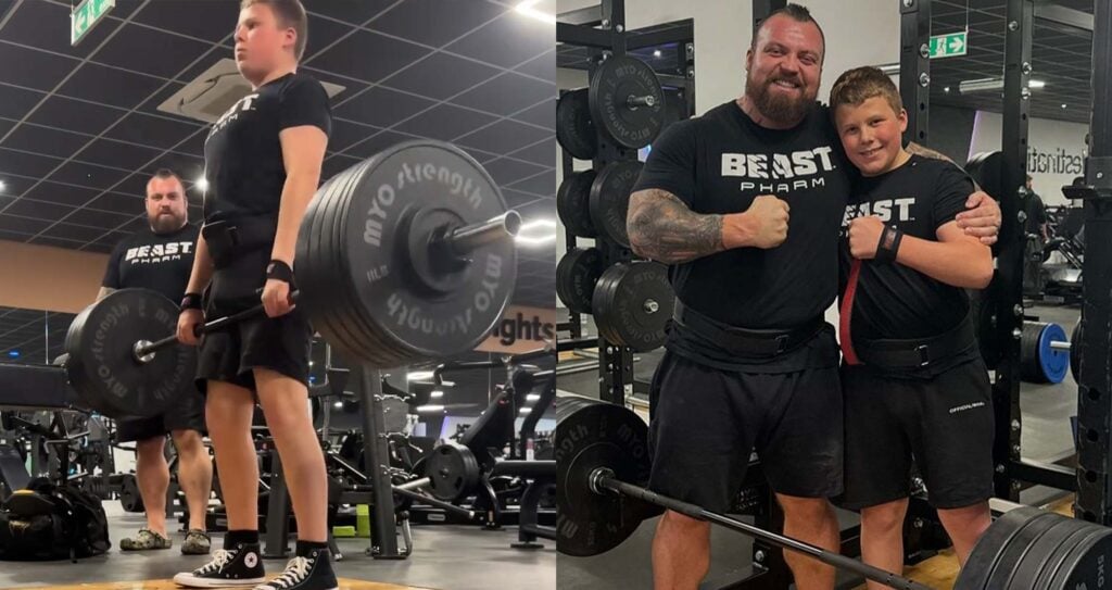 Eddie Hall’s 12-Year-Old Son Deadlifts 115 Kg (253 Lbs): 