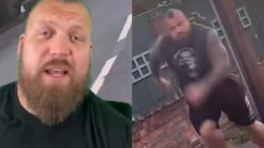 Eddie Hall Releases Footage Chasing Down Multiple Car in Front of his Home