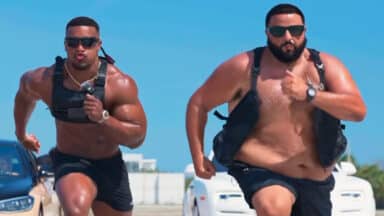 DJ Khaled Trains With Ashton Hall During Viral Sprinting Video